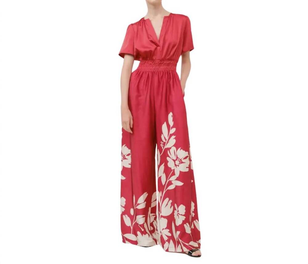 NEW INA FASHION find me floral jumpsuit in red